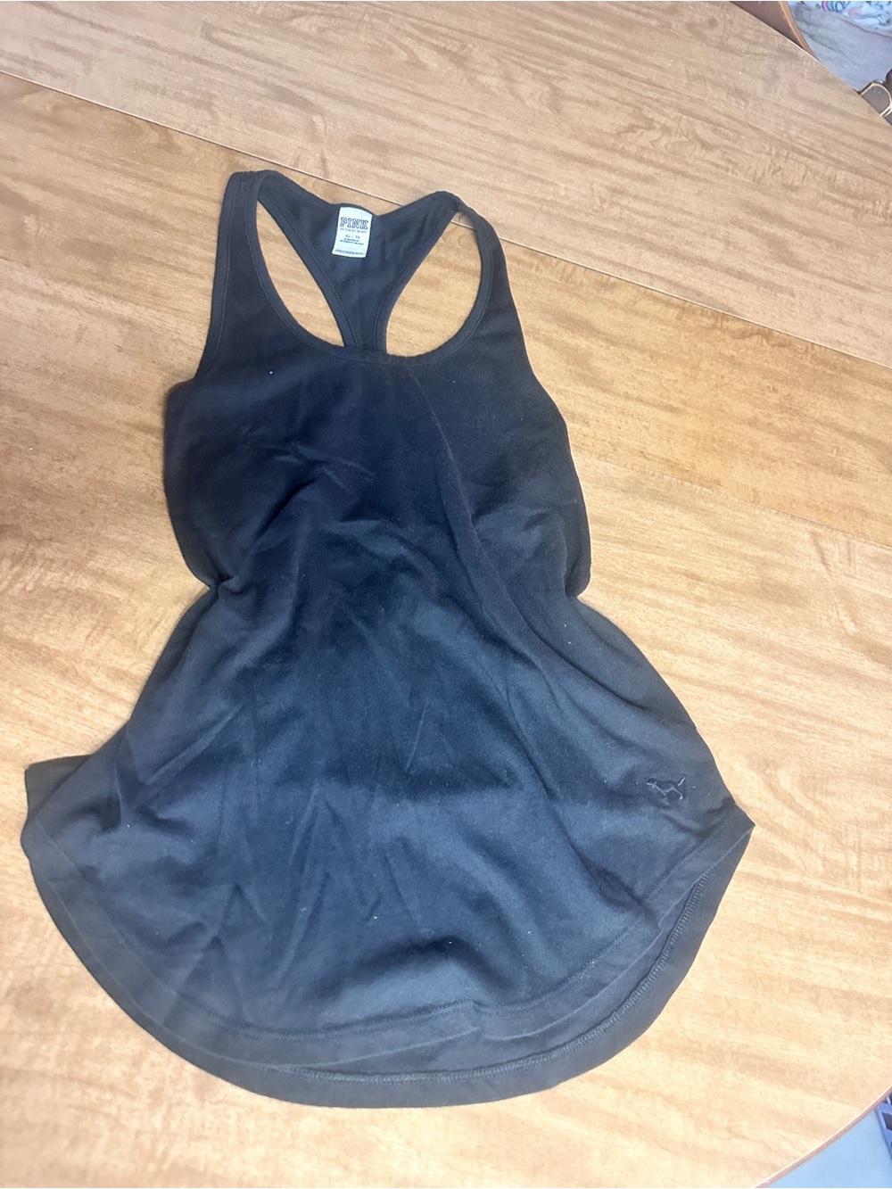 PINK Victoria's Secret Black Racerback Tank